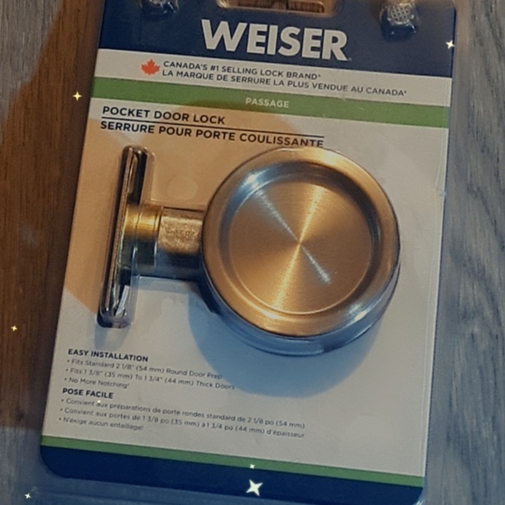 Weise Gold Pocket Door Lock